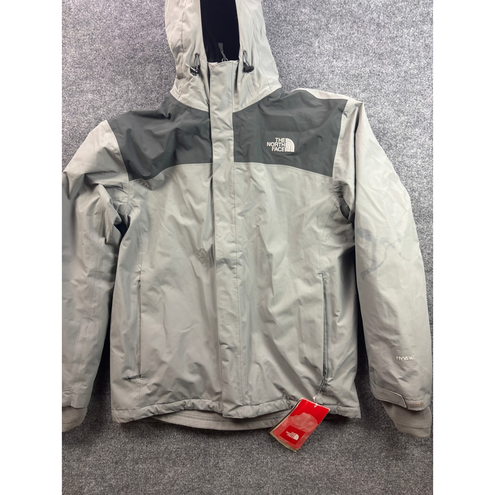 The North Face Anden Triclimate Jacket Mens Small Grey Hyvent Hooded A6hef2b-S